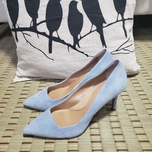 Banana Republic Blake Blue Suede Heels, 7.5